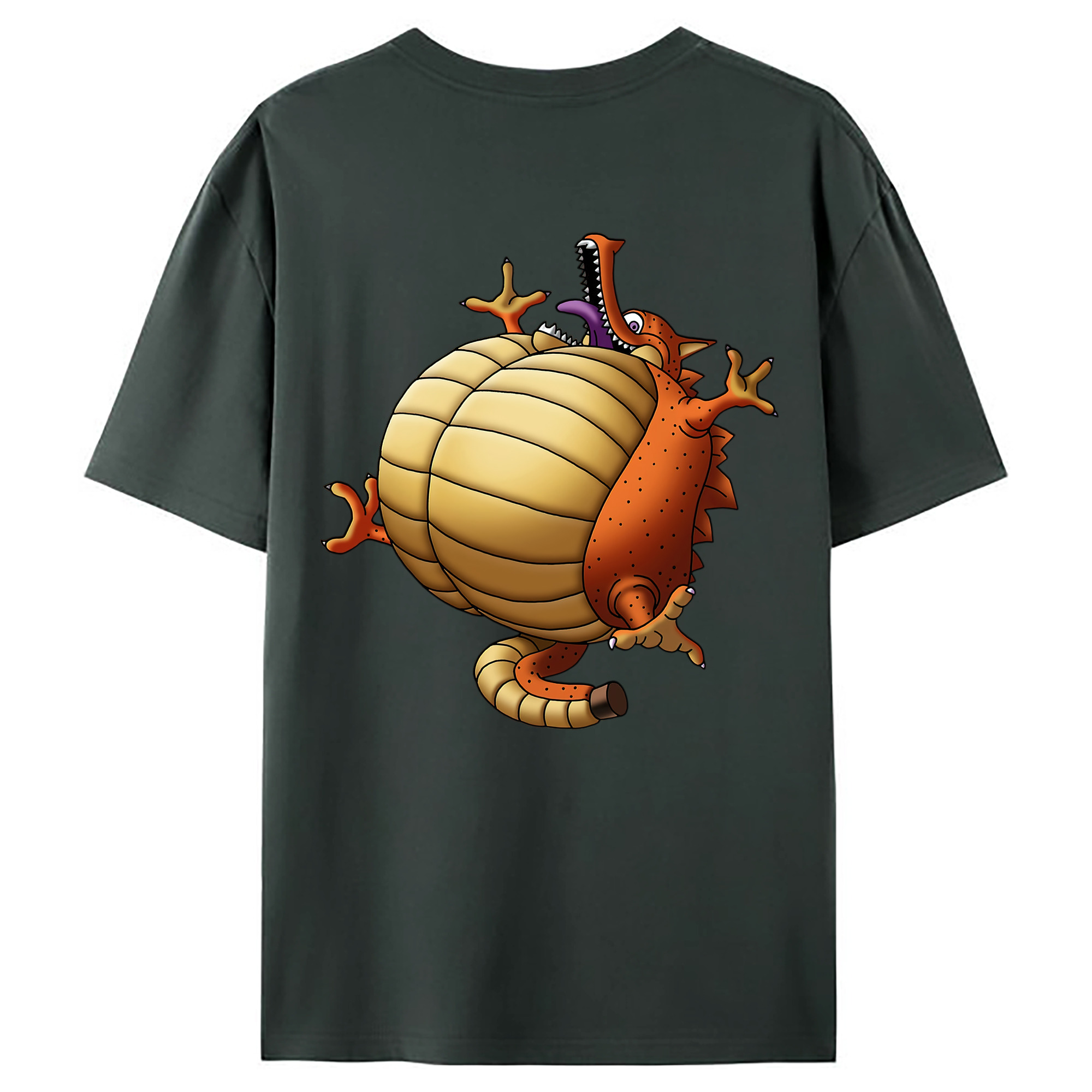 （画像用） ドラゴンクエスト Doragon Kuesuto Dragon Quest 綿100％ メンズ半袖Tシャツ（バックプリント） 通気性